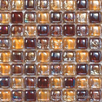 Crystal glass mosaic tile, mixed colors, 300 x 300mm, 25 x 25mm unit size